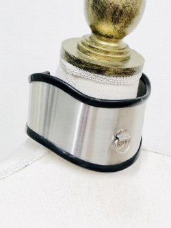 画像2: メタルギブスチョーカー　南京錠キーロック式　ヘドバンギャー